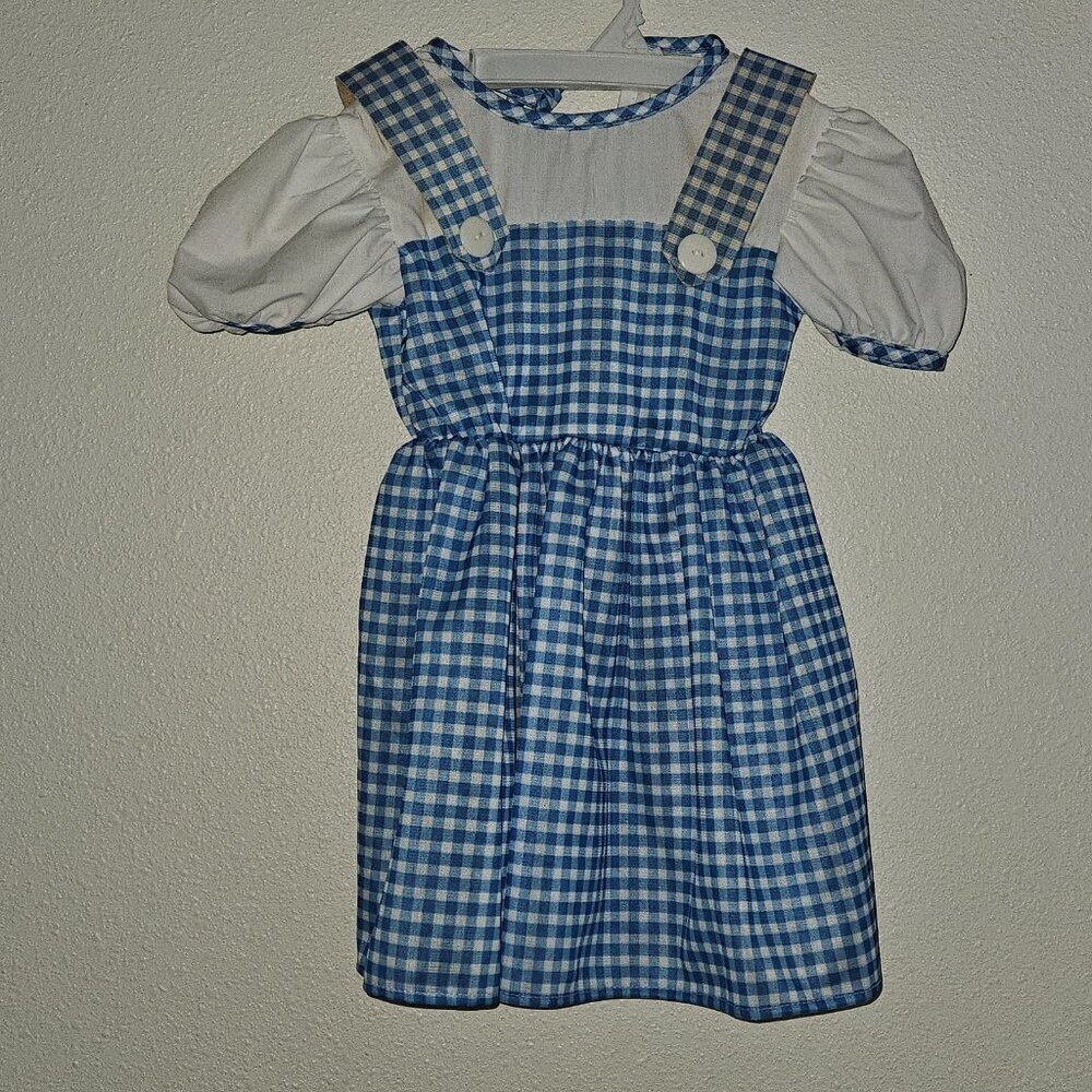 Dorothy Wizard of Oz Dress Halloween Costume Toddler 2-4 Rubie's Blue White